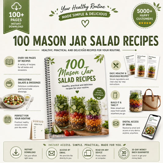 100 Mason Jar Salad Recipes - Digital Cookbook